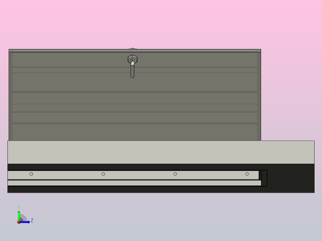 防火门模型左视图