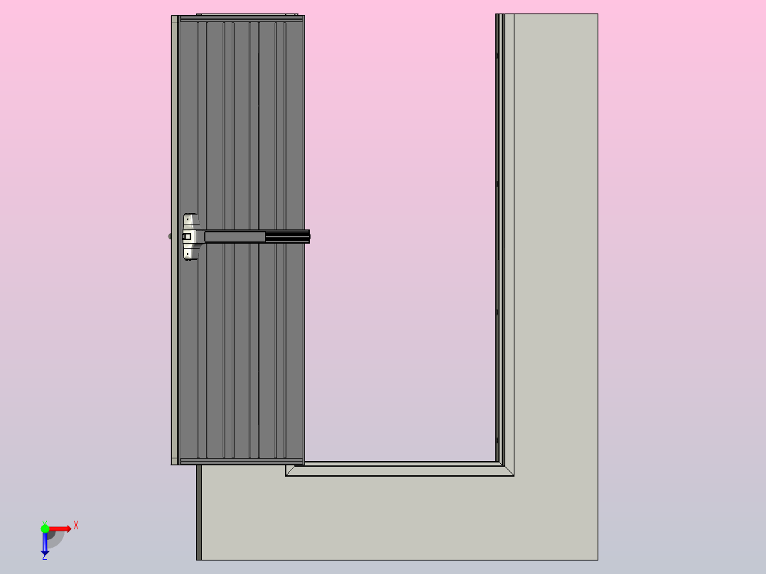 防火门模型俯视图