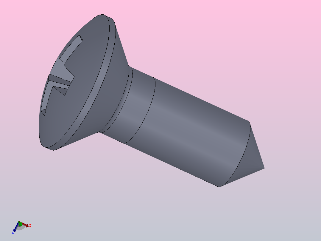 多套GBT99-GBT952木螺钉3D模型Solidworks设计主视图