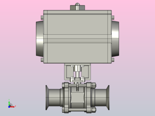 DQP-03气动卡式球阀[DQP-03-DN32]前视缩略图