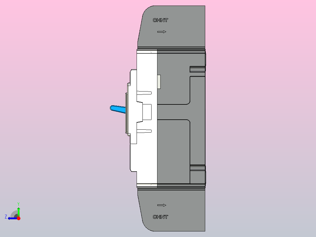 NM5LE-125Q 高级型4P剩余电流动作断路器三维模型202209右视图