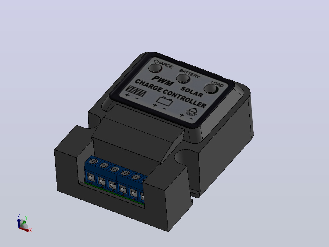 6V12V10APWM自动太阳能电池电荷控制器电池充电器调节器主视图