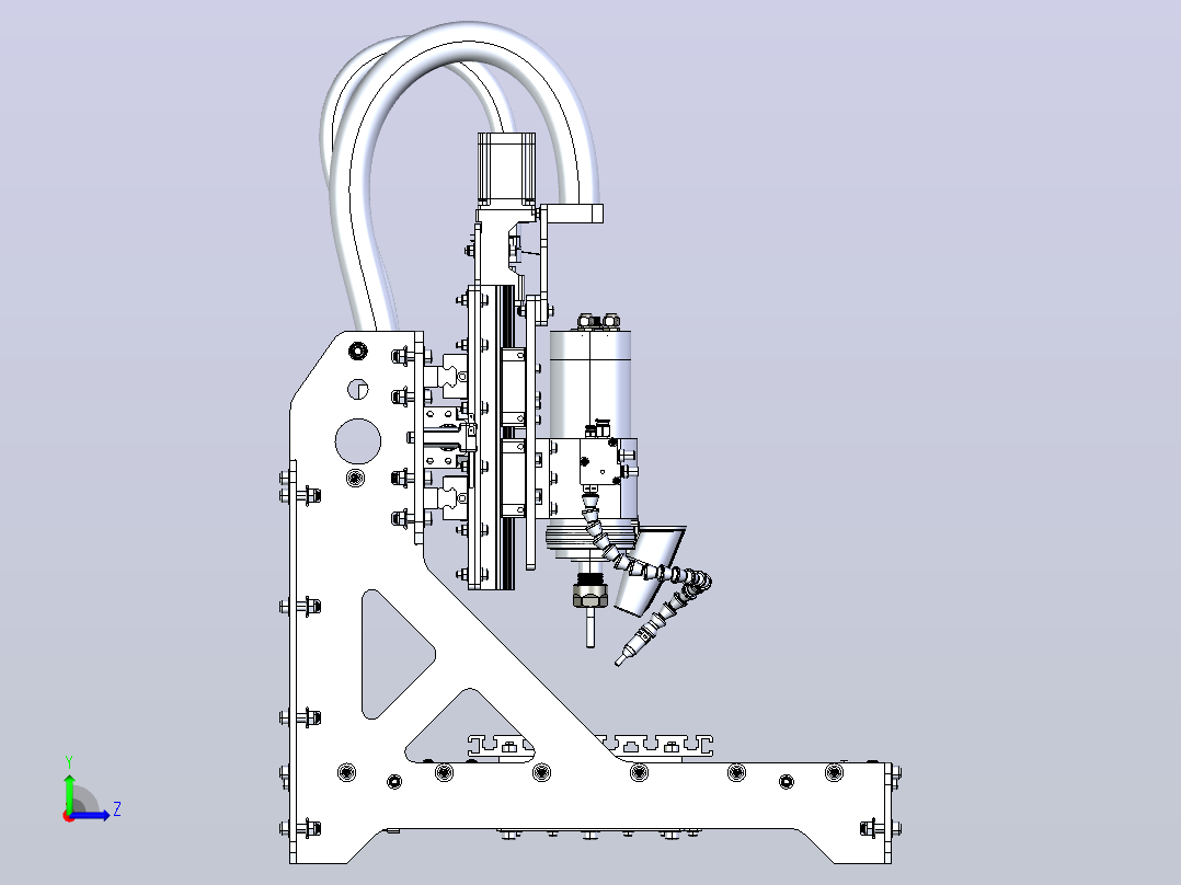 JPR CNC V5桌面式数控设备左视图