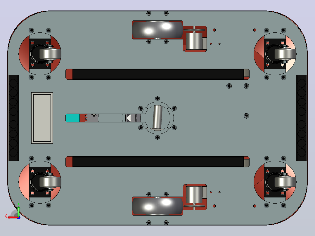 仓库托盘运输小车3D后视图