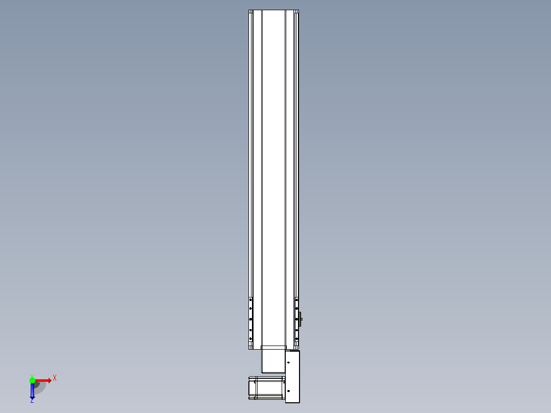 皮带直线轴半封闭可选导轨TPA-HNB-175D-140-L900-MR-Y-P75-N3俯视图