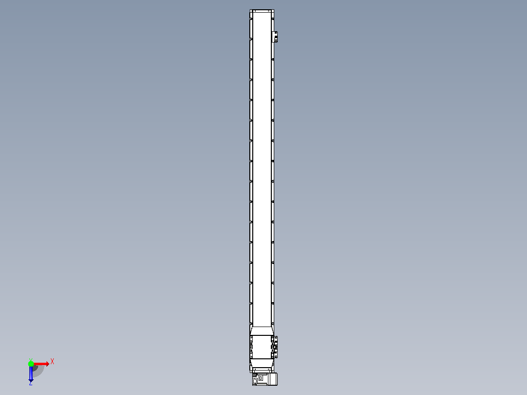 机器人皮带驱动直线轴TPA-GCB-120-P70-L1500-RU-M20-N3俯视图