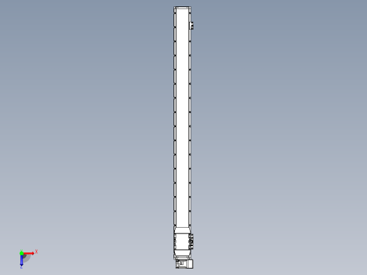 机器人皮带驱动直线轴TPA-GCB-120-P70-L1500-RU-M20-N3俯视缩略图