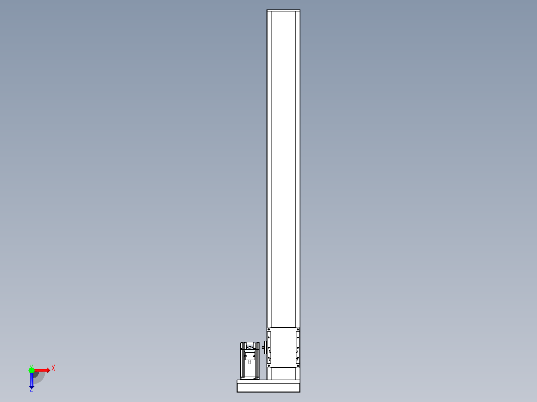 滚珠丝杠直线轴带导轨全封闭TPA-HCR-105D-1610C-L950-ML-Y-P40-N3俯视图