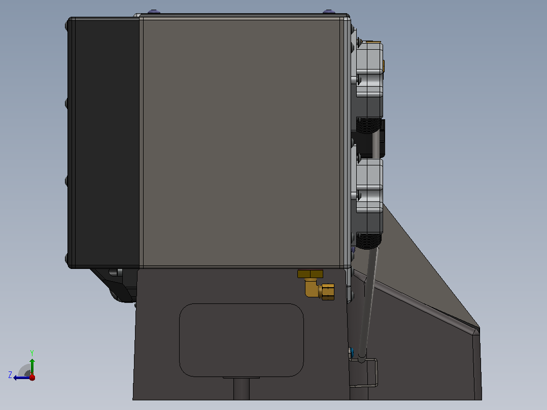 TR160双轴转轴转台右视图