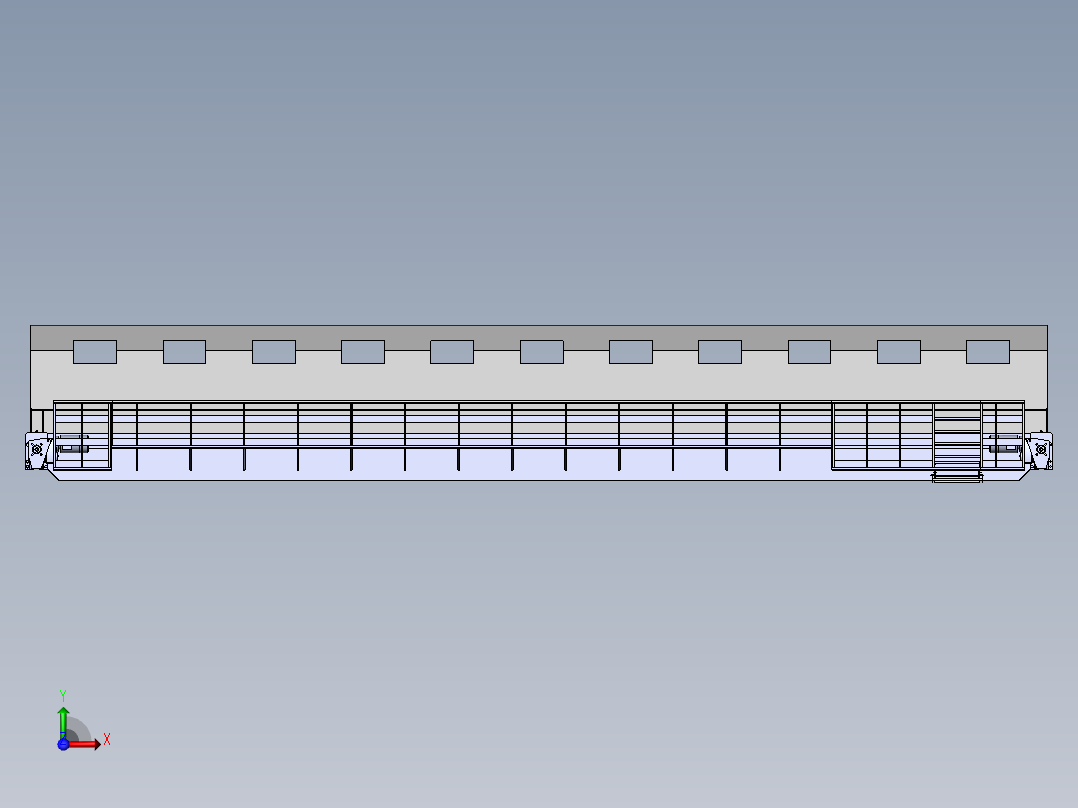移动模架造桥机结构有限元分析(sw+cad+说明书)前视图