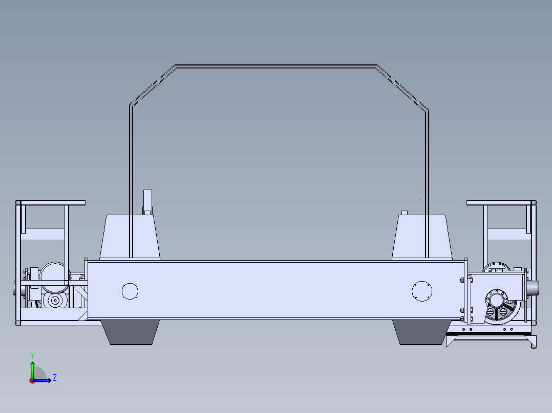移动模架造桥机结构有限元分析(sw+cad+说明书)左视图