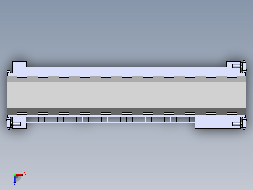 移动模架造桥机结构有限元分析(sw+cad+说明书)俯视图