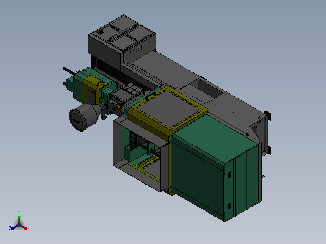 法兰克注塑机sw16正等轴测图
