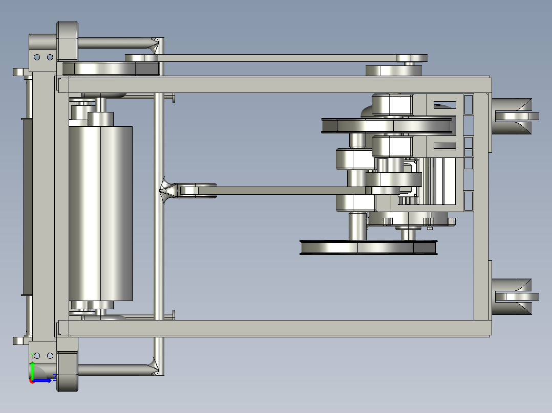 小型多功能切菜机设计 包含CAD图纸3D图参考素材左视图