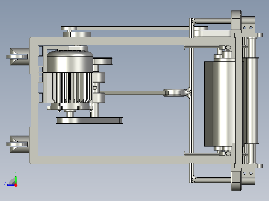 小型多功能切菜机设计 包含CAD图纸3D图参考素材右视图