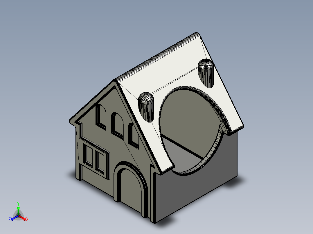 房子正等轴测图