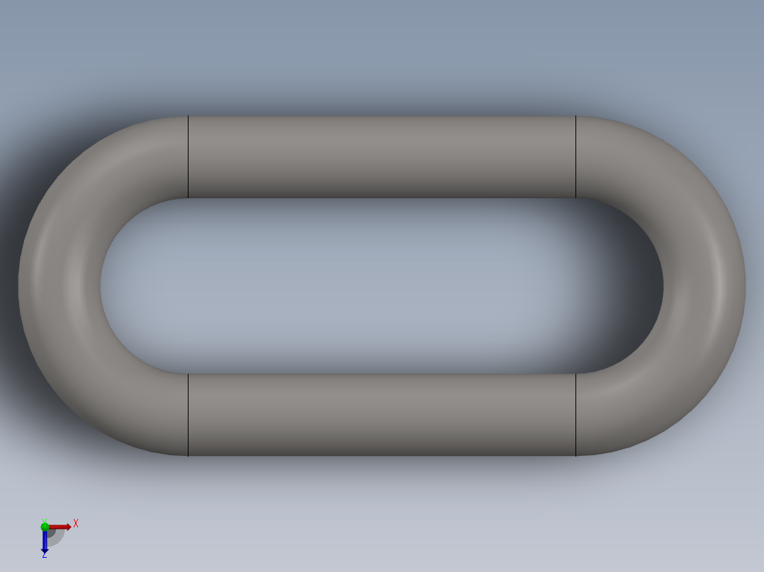 起重链条3D模型俯视图