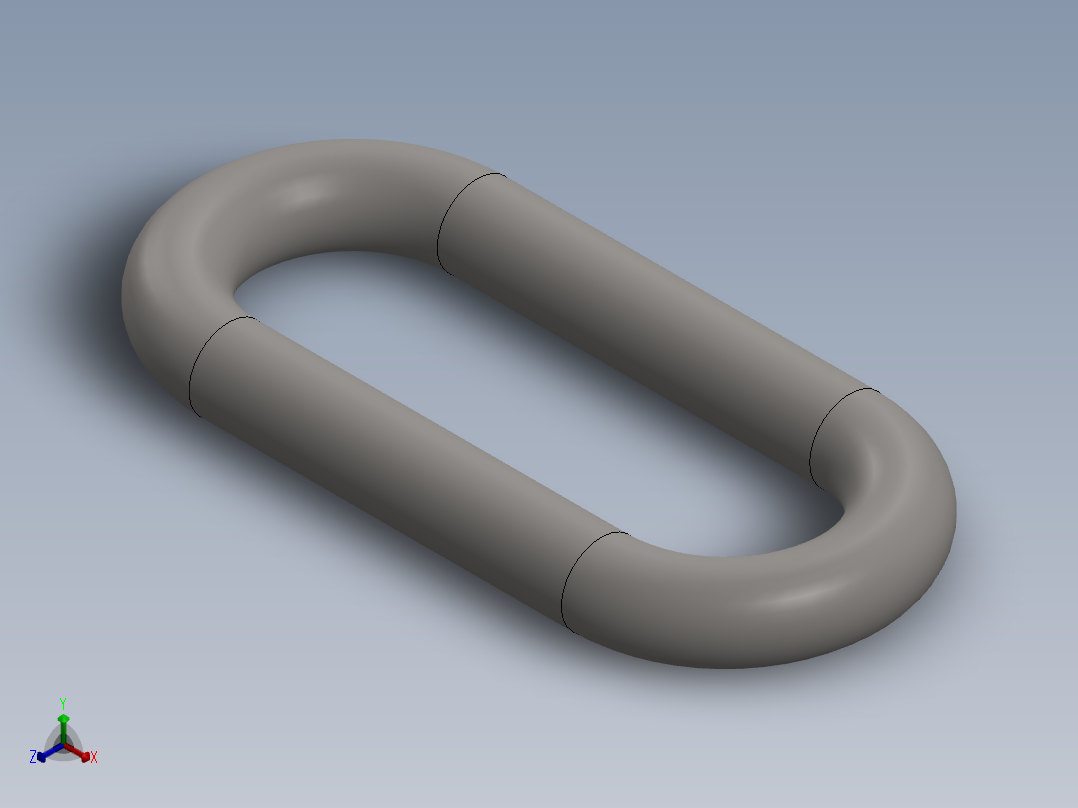 起重链条3D模型正等轴测图