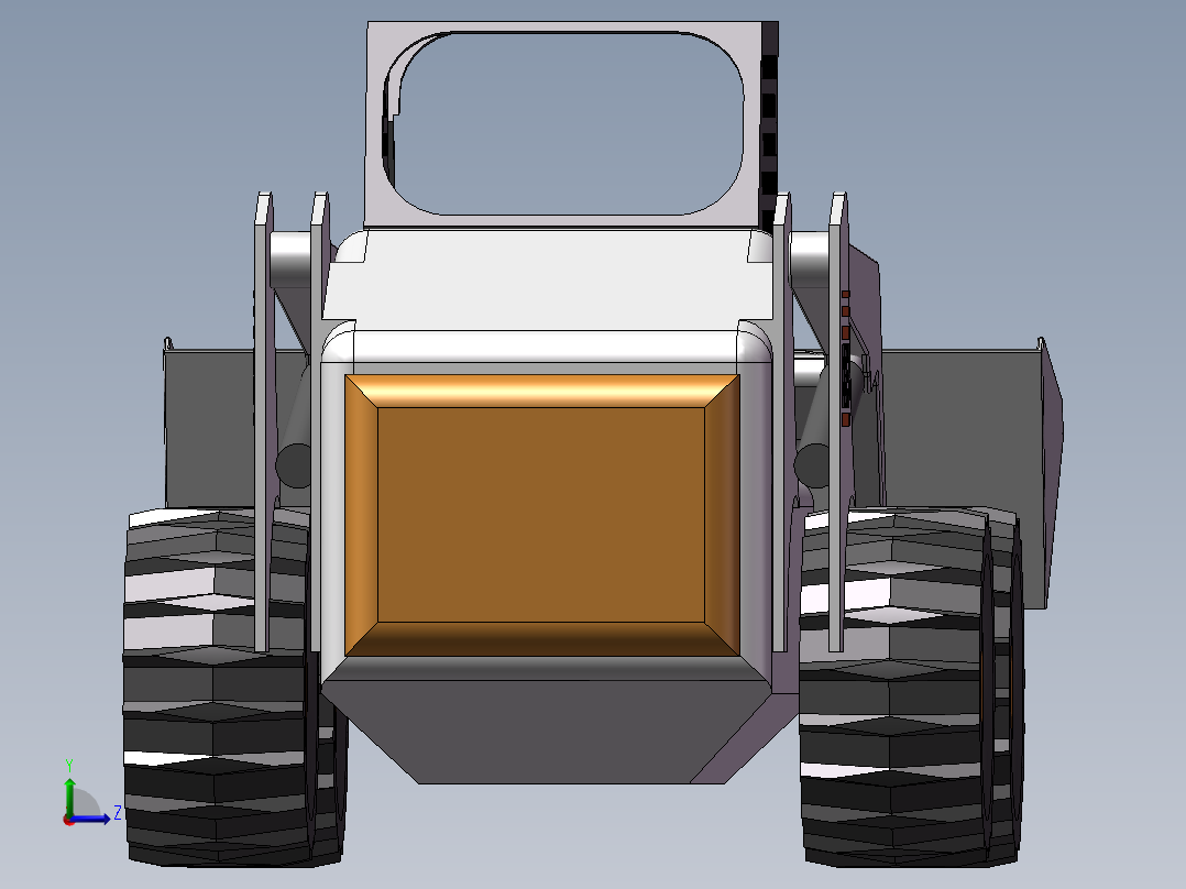 挖土机设计模型左视图