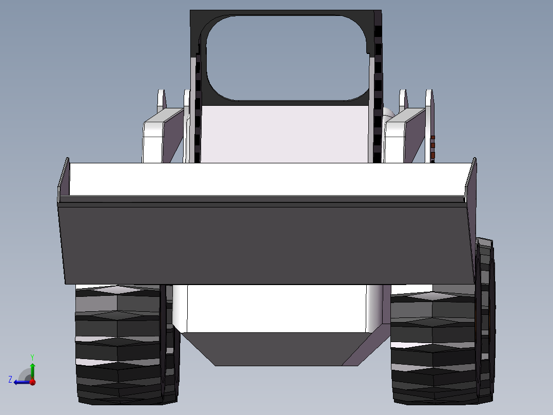 挖土机设计模型右视图