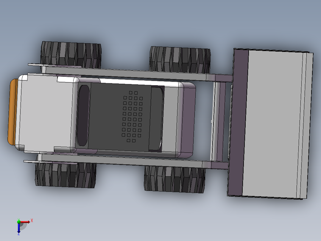 挖土机设计模型俯视图
