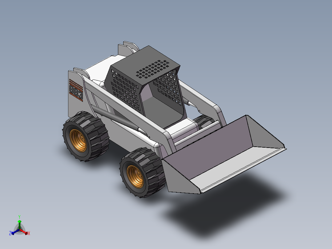 挖土机设计模型正等轴测图