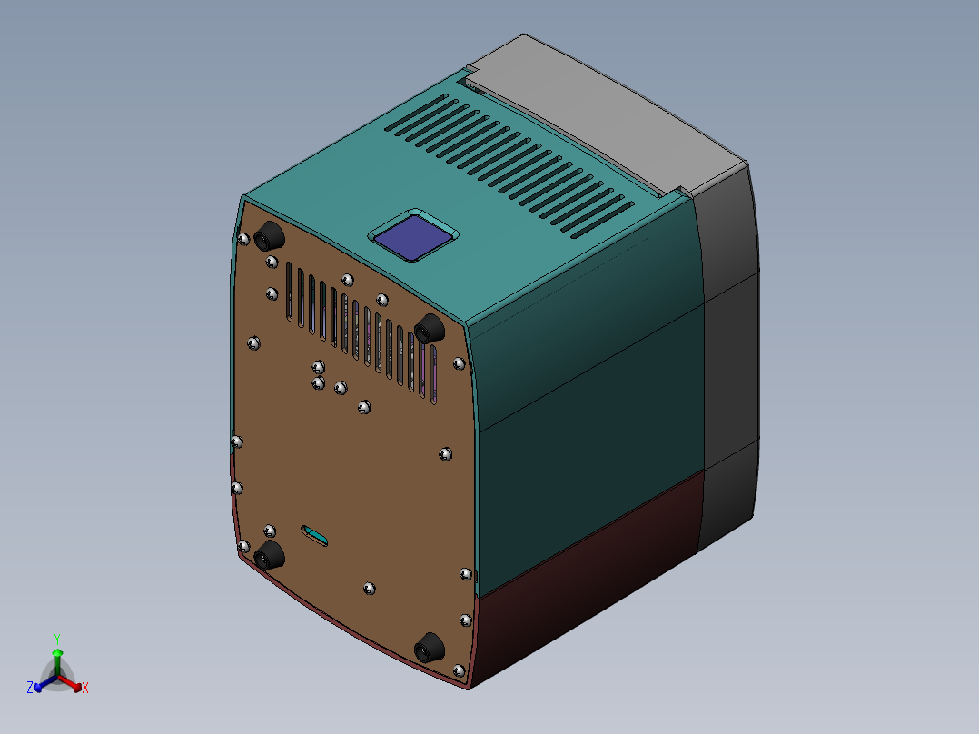F807 钱币扎把机捆钞机正等轴测图