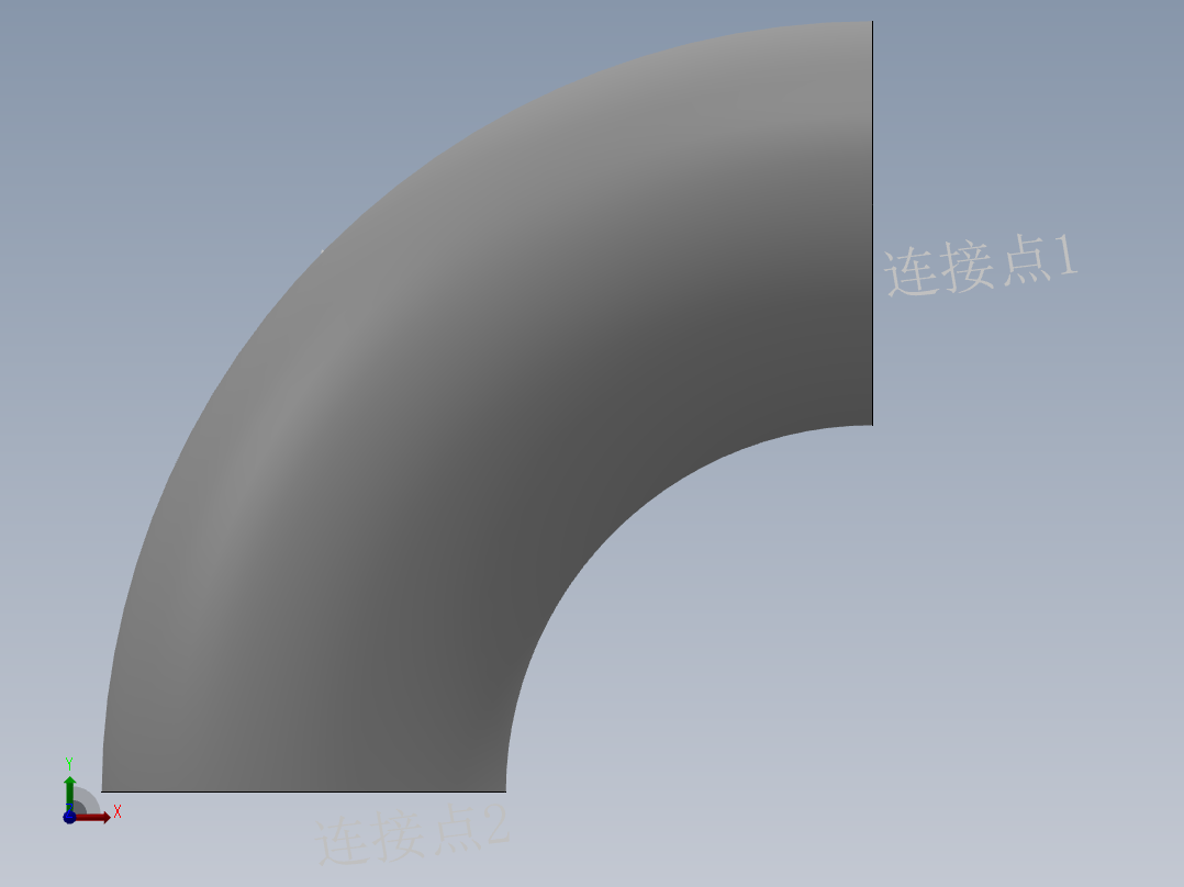 90°弯头 长半径DN15-800前视图