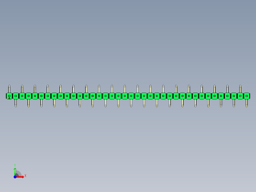 彩色公排针 100mil 2.54mm 系列-DS1022_green_38p_100mil_Type_SMT_R1_rev1.0前视缩略图
