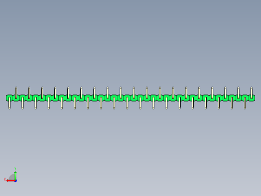 彩色公排针 100mil 2.54mm 系列-DS1022_green_38p_100mil_Type_SMT_R1_rev1.0后视缩略图