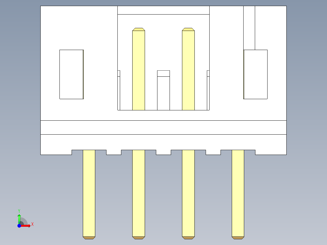 JST-B4B-PH-K-S前视图