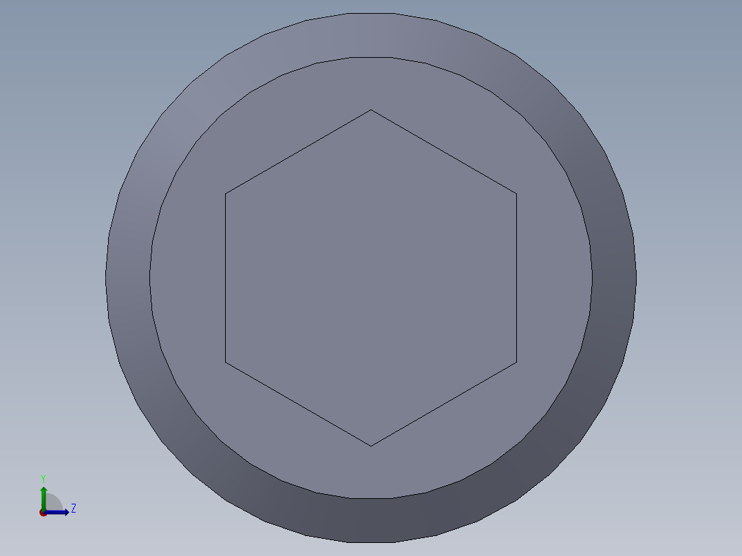 粗螺纹 SHCS 螺钉-SHCS 10-24.x0.5.SLDPRT左视图