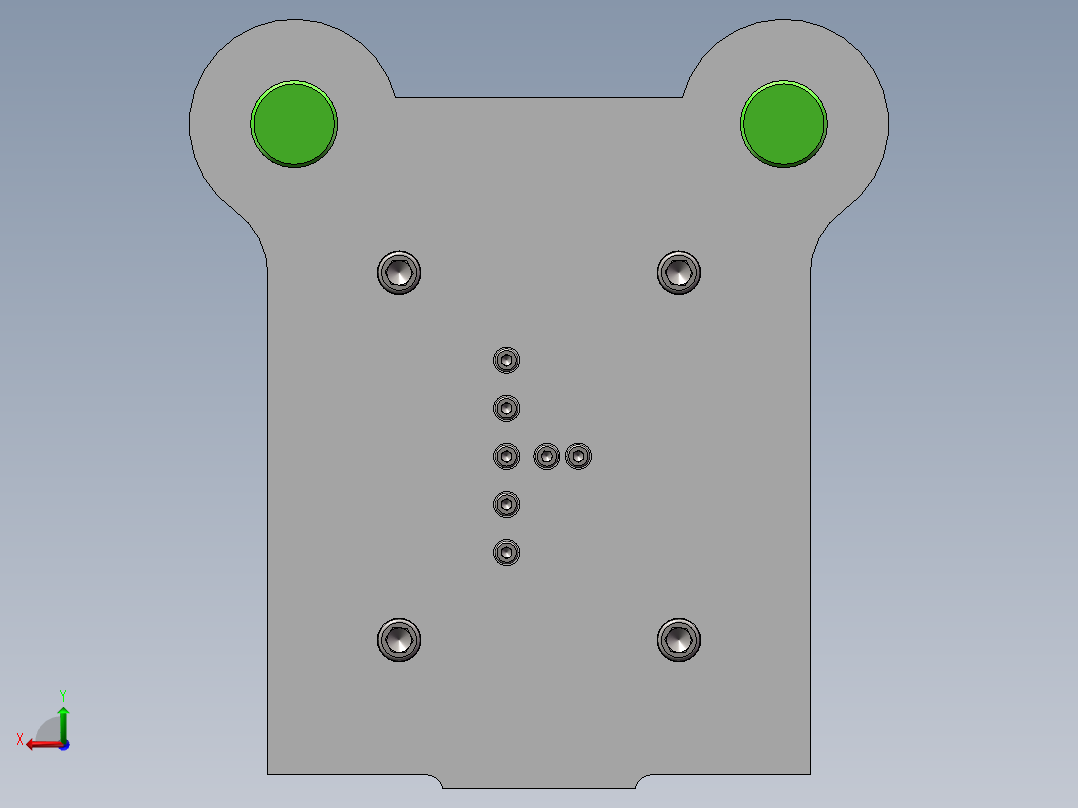 Q402-监控器吊支架冲压复合模具设计【三维SolidWorks】后视图