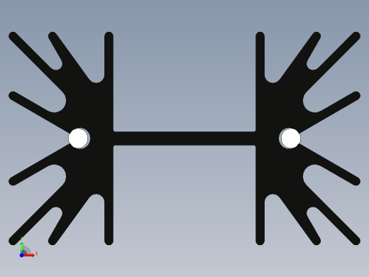 用于TO-220设备的带大径向散热片的挤压式散热器，2.6 C-w .尺寸高63.5毫米- 41.91毫米- 25.4毫米前视缩略图