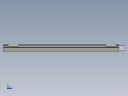 直线模组WG-LHB12-S1050-L(B)设计图纸左视缩略图