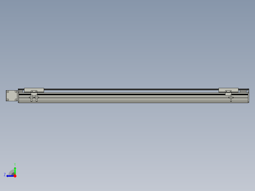 直线模组WG-LHB12-S1050-L(B)设计图纸右视图