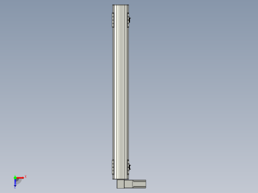 直线模组WG-LHB12-S1050-L(B)设计图纸俯视缩略图