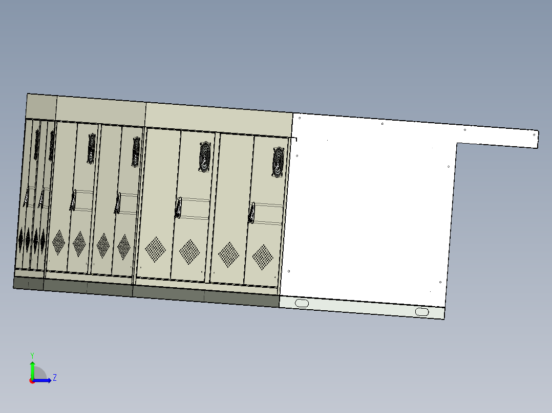 12工位弧形操作台左视图