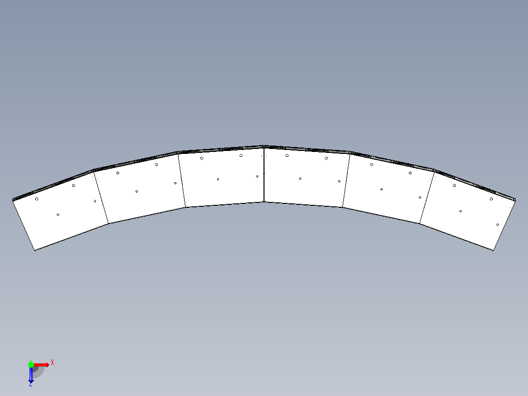 12工位弧形操作台俯视图
