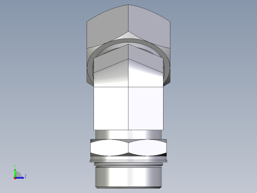 卡套式工业通用硬管接头EO_Adjustable_locknut_45_deg_elbow_VEE38ZSMORCF左视缩略图
