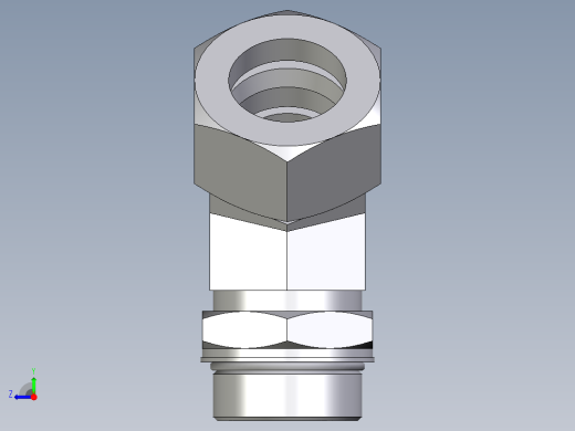 卡套式工业通用硬管接头EO_Adjustable_locknut_45_deg_elbow_VEE38ZSMORCF右视缩略图