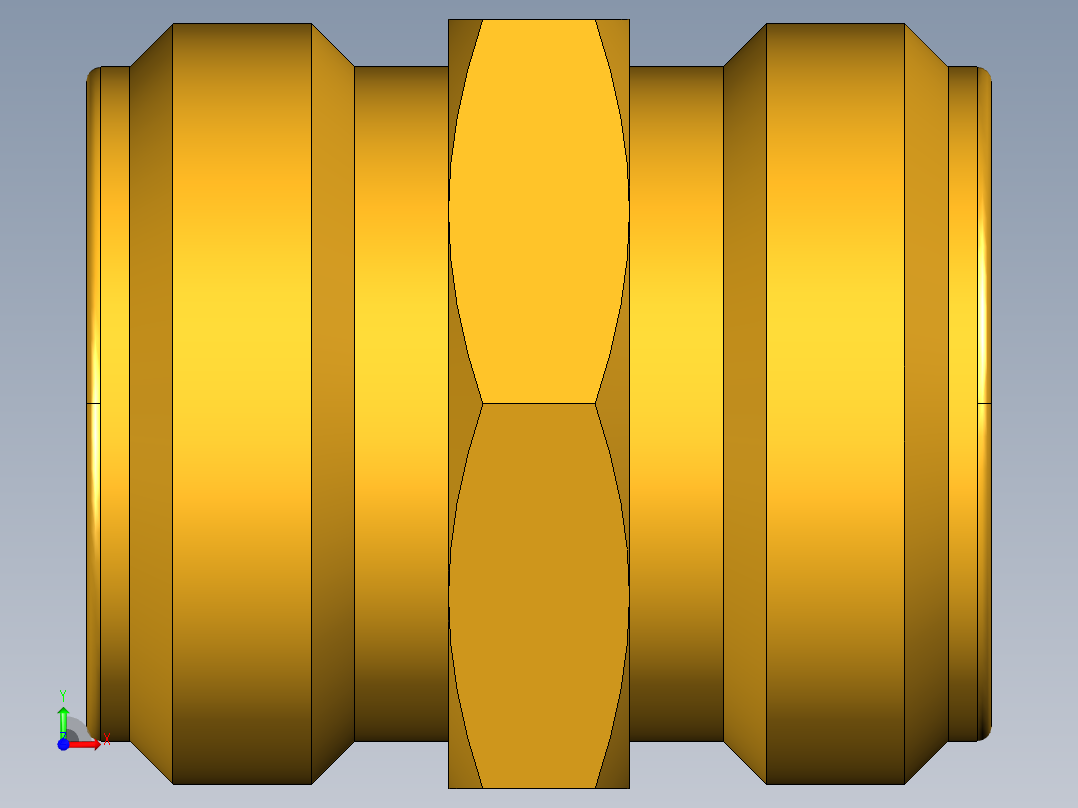 水管接头Male Hose to Male Hose 75GH-12前视图