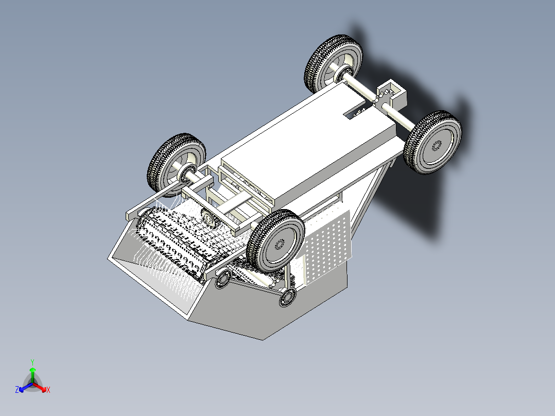一款沙滩清洁机器人三维模型