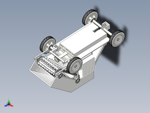 一款沙滩清洁机器人三维模型