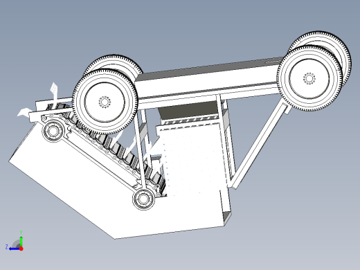 一款沙滩清洁机器人三维模型右视缩略图