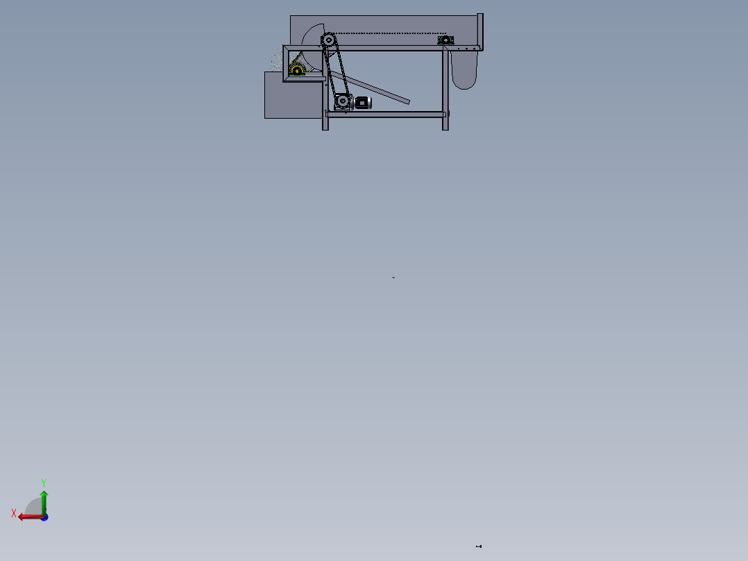 食堂餐具自动回收车的设计SW三维总装图后视图