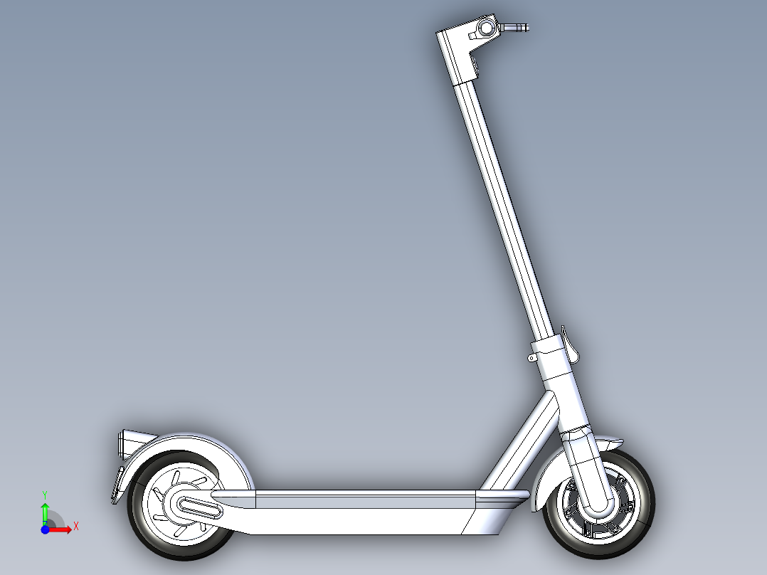 电动滑板车前视图