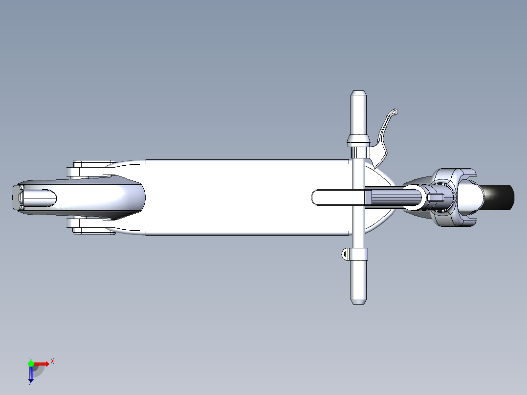 电动滑板车俯视图