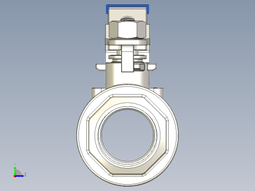 管道手动球阀-水管开关阀-手动阀门手动不锈钢内螺纹球阀DN40左视缩略图