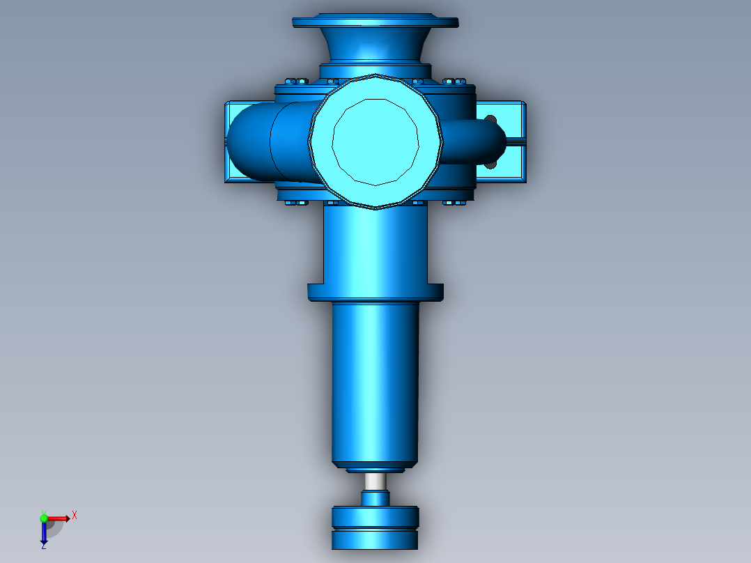 离心水泵模型俯视图